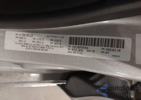 2015 Chrysler 200 Limited z USA, uszkodzony, nr VIN 1C3CCCAB3FN707549